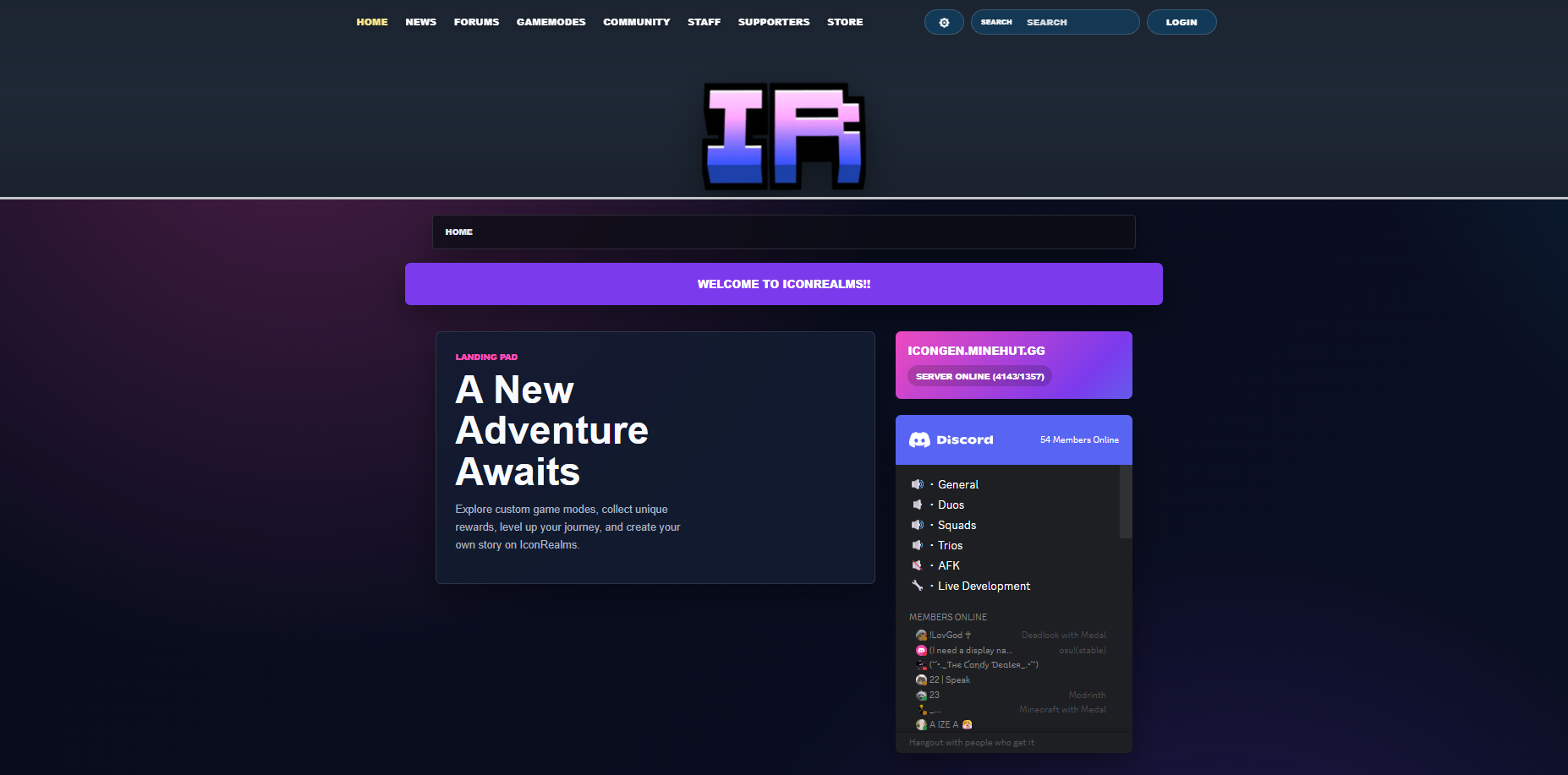 IconRealms website screenshot